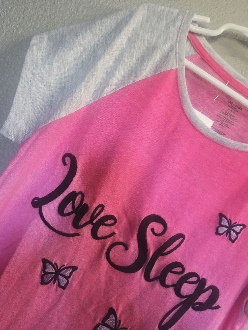 New! DreamLife Girls' Gown With Matching Eye Mask